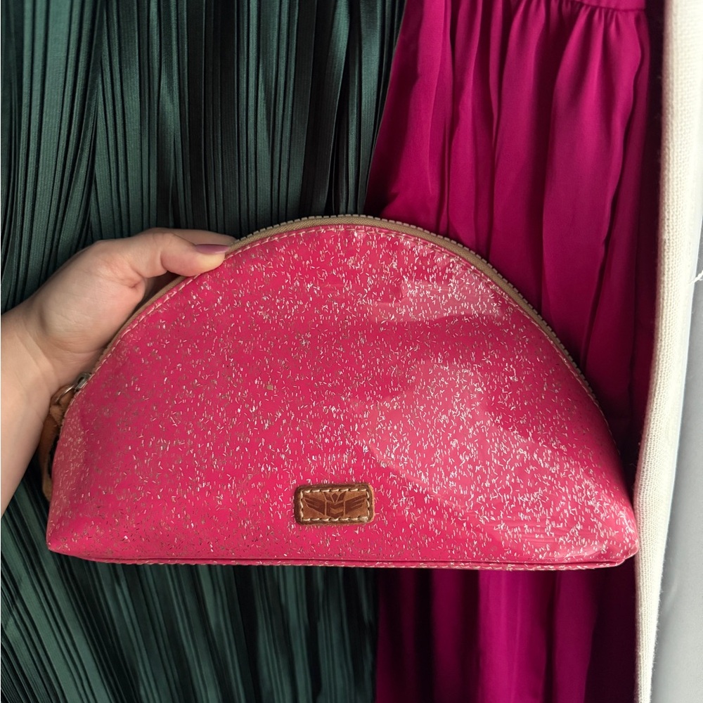 Pink Glitter Consuela Cosmetic Bag